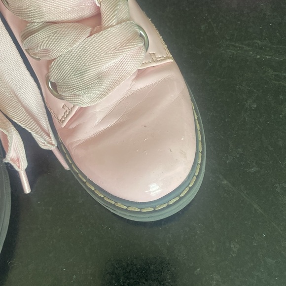 Lelli Kelly Pink patent combat boots size 11 - Picture 6 of 9